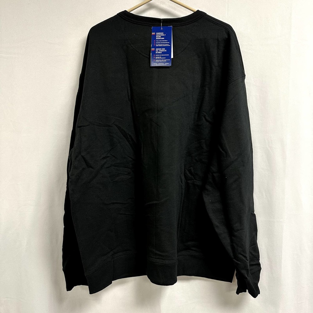 CHAMPION NEW Men's Powerblend Script Logo Crewneck Sweatshirt Black 2XLarge - Picture 3 of 5